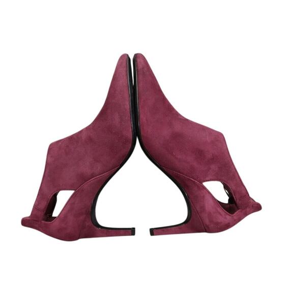 Calvin Klein Shoes Womens 9 Pump Booties Pointed Toe Suede Career Fashion Purple - Picture 12 of 16